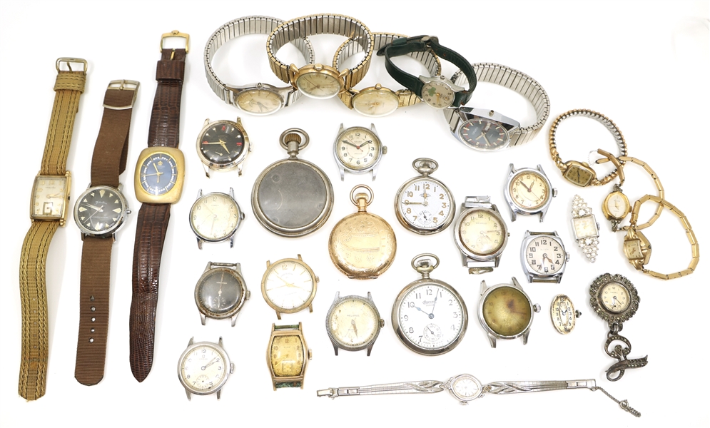 MECHANICAL WRIST & POCKET WATCHES FOR PARTS/REPAIRS