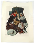 NORMAN ROCKWELL THE TEXAN ARTIST PROOF LITHOGRAPH