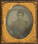 19TH C. AMBROTYPE PORTRAIT OF CIVIL WAR UNION SOLDIER