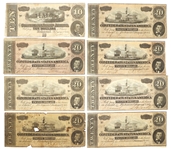 1864 CONFEDERATE STATES T-67 & T-68 OBSOLETE CURRENCY