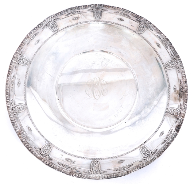 WALLACE ROSE POINT STERLING SILVER PRESENTATION PLATTER