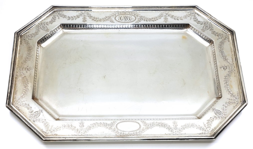 EARLY 20TH C. GORHAM STERLING SILVER SERVING TRAY