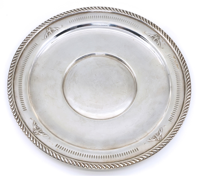 NEWBURYPORT SILVER CO. STERLING SILVER SERVING PLATE 