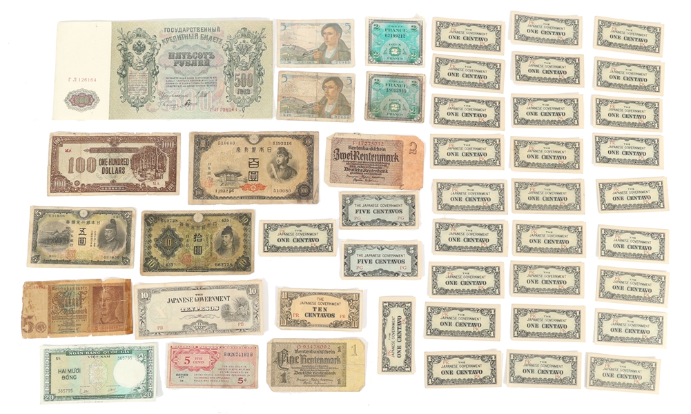 ASIAN AND EUROPEAN BANKNOTES