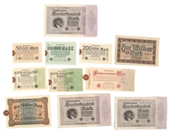 1923 GERMAN BANKNOTES 