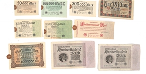 1923 GERMAN BANKNOTES 