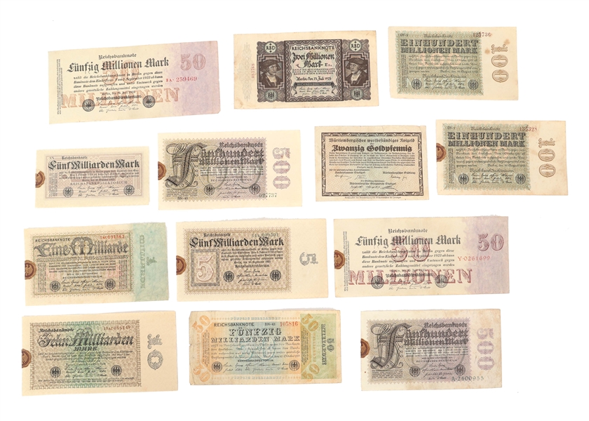 1923 GERMAN BANKNOTES 