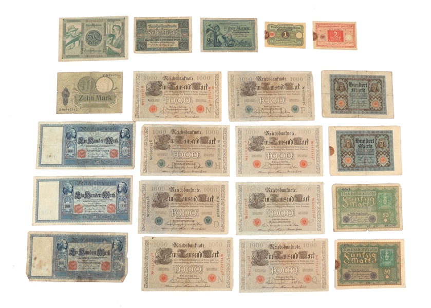 EARLY 20TH C. GERMAN BANKNOTES