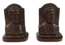 JENNINGS BROTHERS ABRAHAM LINCOLN BRONZE BOOKENDS