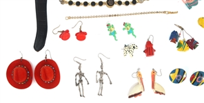 COSTUME JEWELRY EARRINGS AND WATCHES