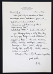 HERBERT RYMAN DISNEY IMAGINEER ALS AUTOGRAPH LETTER