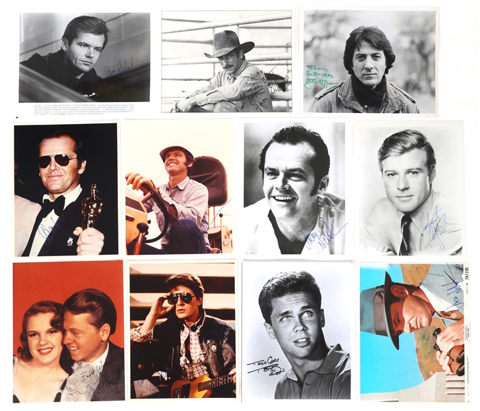 ACTOR AUTOGRAPHS - REDFORD, FOX, NICHOLSON, & HOFFMAN