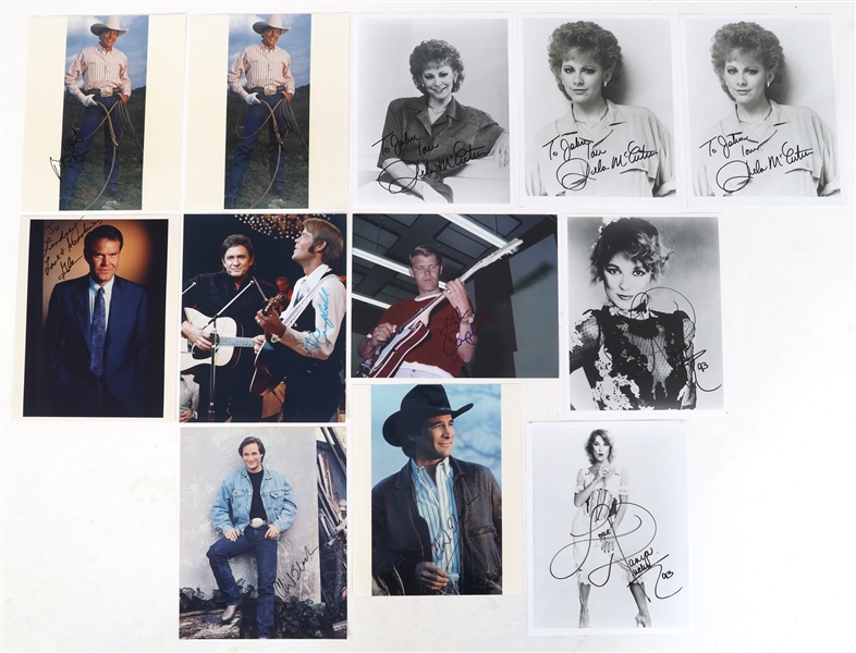 COUNTRY MUSIC AUTOGRAPHS - REBA, STRAIT, TUCKER