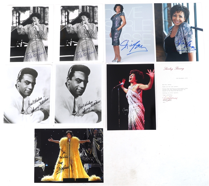 JAZZ MUSICIAN AUTOGRAPHS - FITZGERALD, BASSEY, MATHIS