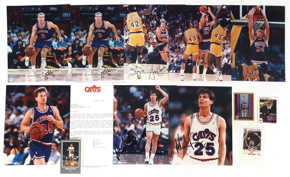 BASKETBALL AUTOGRAPHS - CHAMBERS, PRICE, & HORNACEK 