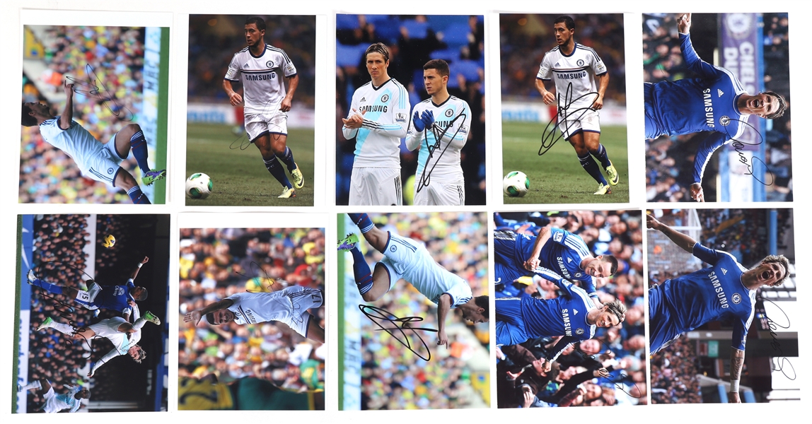 FERNANDO TORRES & GARY CAHILL SOCCER AUTOGRAPHS