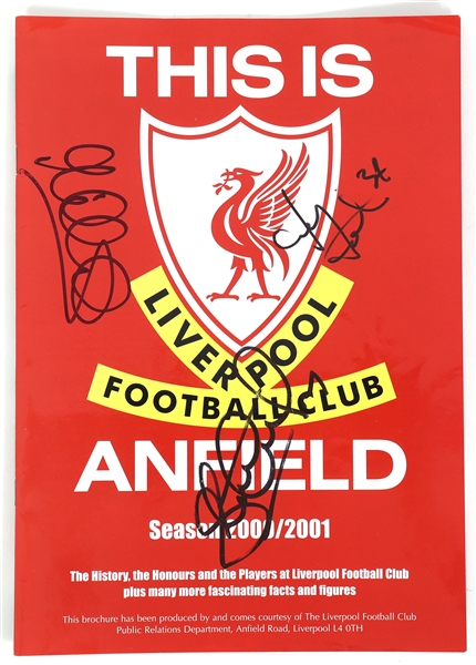 LIVERPOOL FOOTBALL CLUB BROCHURE AUTOGRAPHS 