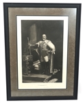 ROYAL CORONATION EDWARD VII SIGNED GEORGE VII ENGRAVING