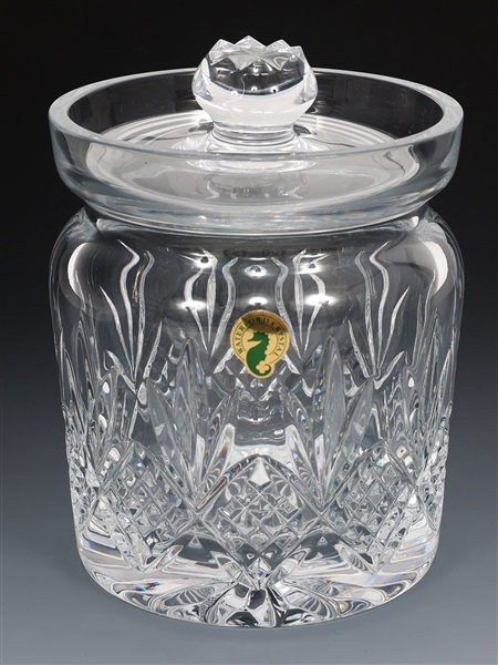 WATERFORD CRYSTAL LISMORE BISCUIT JAR WITH LID