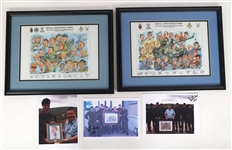 ROYAL ARMOURED CORPS 2006 & 2007 CARICATURE PRINTS 