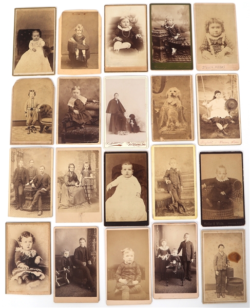 CARTE DE VISITE PORTRAITS OF CHILDREN AND FAMILIES