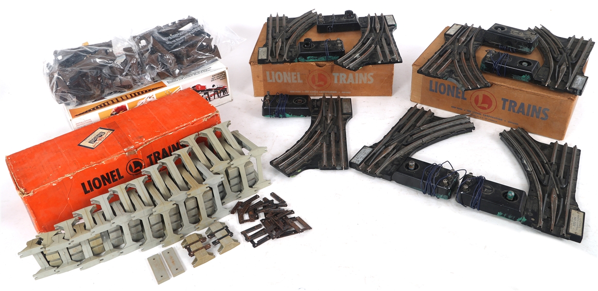 LIONEL O & O27 GAUGE TRESTLE SETS & CONTROL SWITCHES