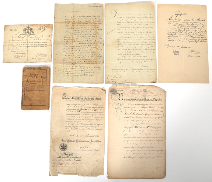 19th C. INTERNATIONAL MILITARY DOCUMENTS & EPHEMERA