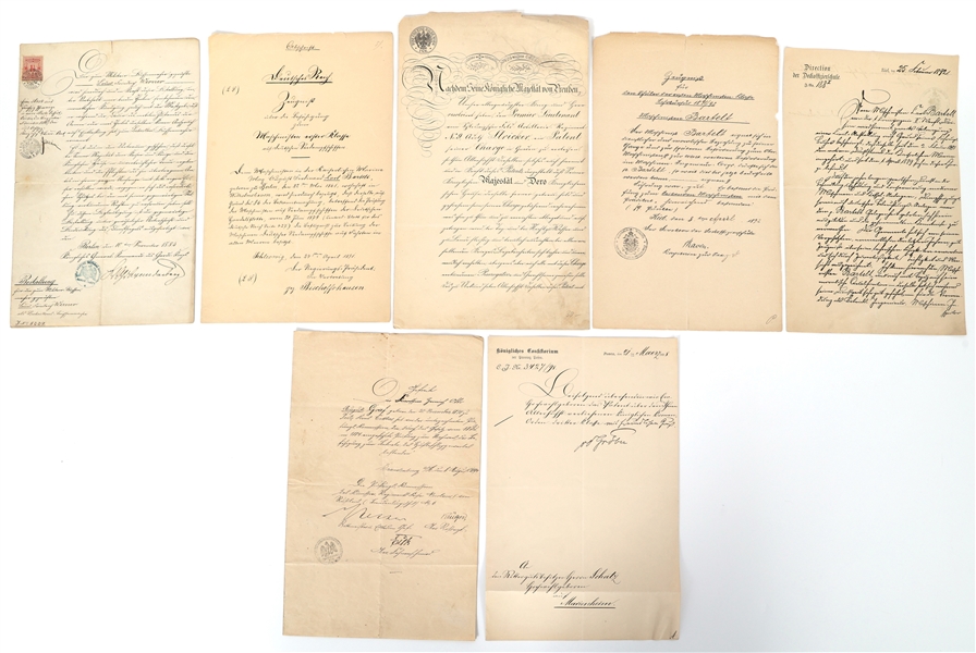 19th C. INTERNATIONAL MILITARY DOCUMENTS & EPHEMERA