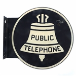 DOUBLE SIDED PUBLIC TELEPHONE SIGN