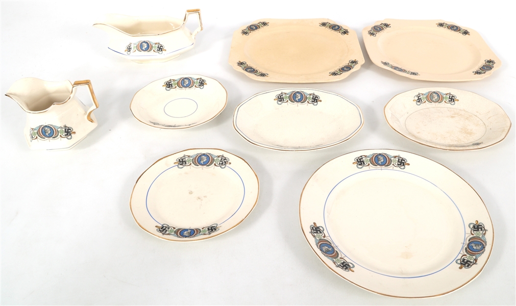 SEBRING POTTERY COMPANY 9 PIECE LUCKY DISH SET