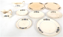 SEBRING POTTERY COMPANY 9 PIECE LUCKY DISH SET