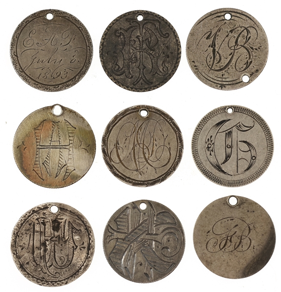 US SEATED LIBERTY DIME LOVE TOKEN PENDANTS 