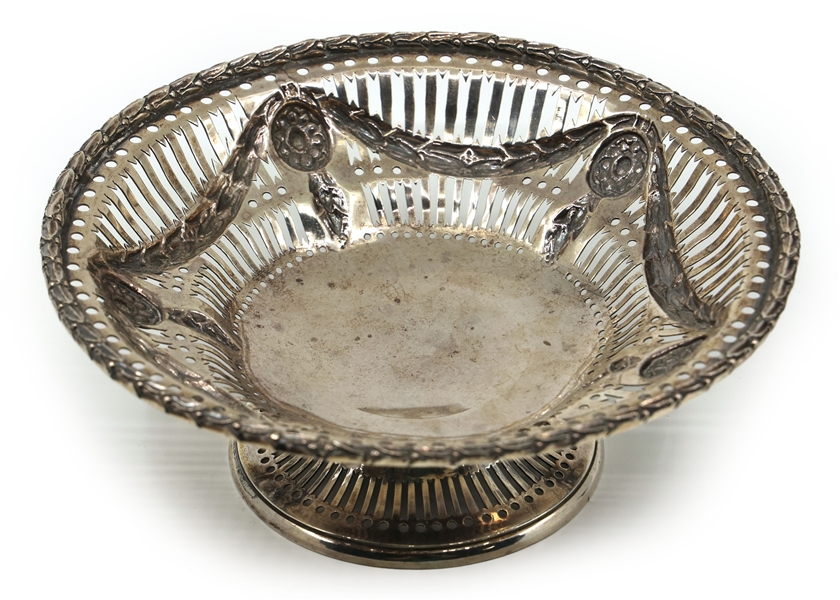 STERLING SILVER CHARLES STUART HARRIS FOOTED BASKET