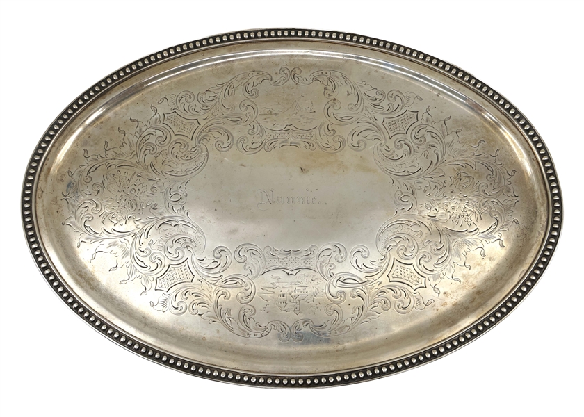 GORHAM COIN .900 SILVER SERVING TRAY 