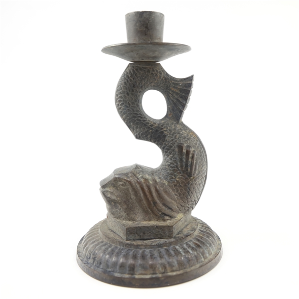 CAST BASE METAL ITALIAN CANDLESTICK HOLDER