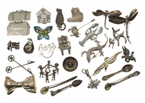 STERLING SILVER BROOCHES & PINS