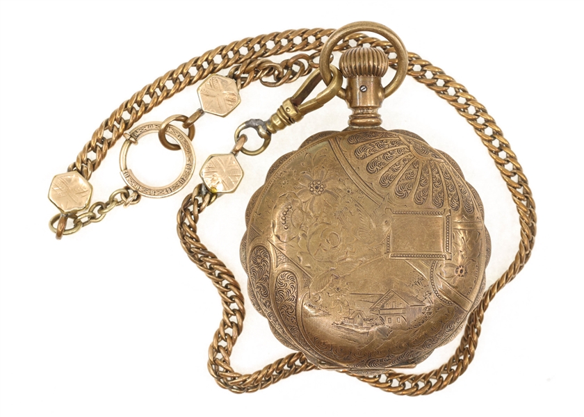 MENS WALTHAM GOLD FILLED HUNTERS CASE POCKET WATCH