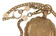 MENS WALTHAM GOLD FILLED HUNTERS CASE POCKET WATCH