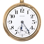 MENS E HOWARD WATCH CO GOLD FILLED CASE POCKET WATCH