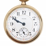 MENS ELGIN GOLD FILLED CASE POCKET WATCH