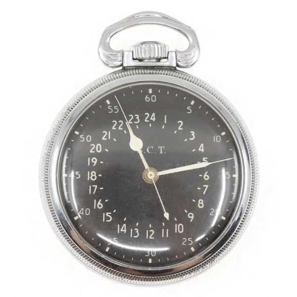 HAMILTON MILITARY ISSUE BASE METAL CASE POCKET WATCH