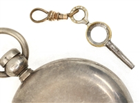 MENS WALTHAM COIN .900 SILVER CASE POCKET WATCH