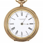 MENS N.Y. STANDARD GOLD FILLED CASE POCKET WATCH