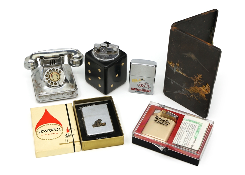 NOVELTY & DECORATIVE CIGARETTE LIGHTERS & CASE