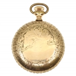 MENS HAMPDEN WATCH CO. GOLD FILLED CASE POCKET WATCH