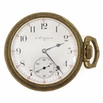 MENS ELGIN BASE METAL CASE POCKET WATCH