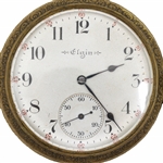 MENS ELGIN BASE METAL CASE POCKET WATCH