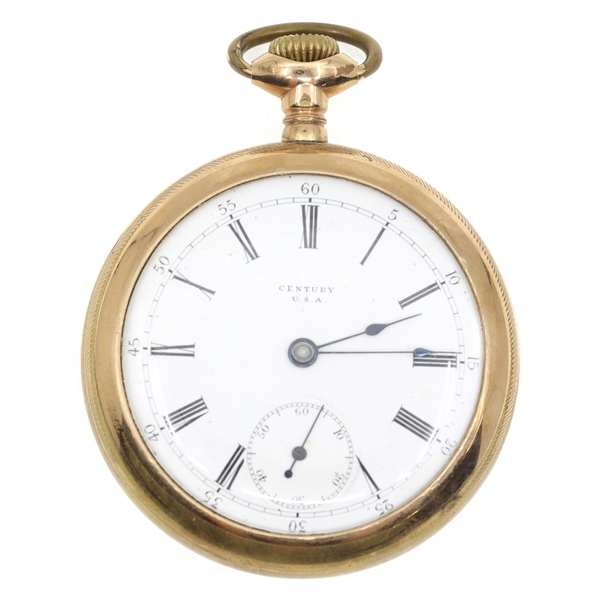 MENS CENTURY GOLD FILLED CASE POCKET WATCH