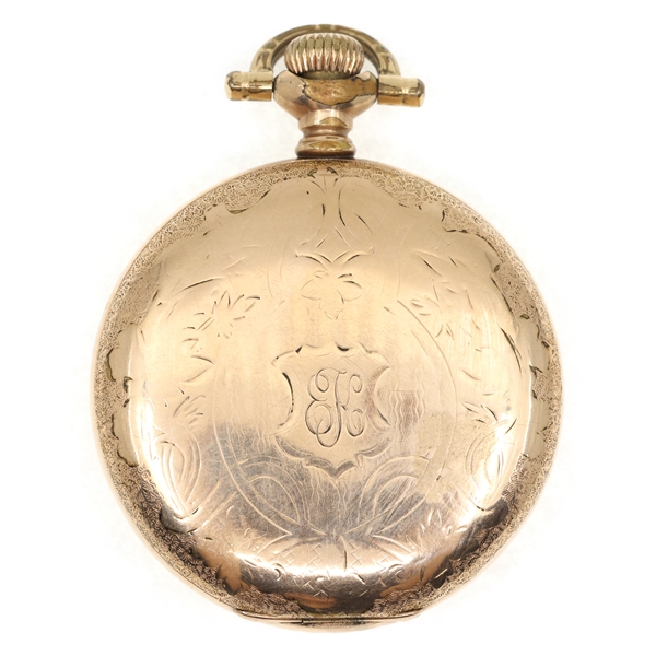 MENS HAMPDEN WATCH CO. GOLD FILLED CASE POCKET WATCH