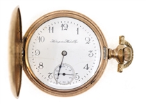 MENS HAMPDEN WATCH CO. GOLD FILLED CASE POCKET WATCH